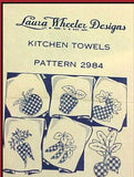 1940s 1950s Wheeler Tea Towels Uncut Veggies Transfers Darling Original 2984 - Vintage4me2