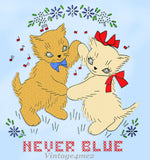 1940s Vintage Laura Wheeler Embroidery Transfer 361 Uncut Kitten Romance Motifs
