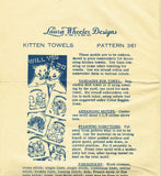 1940s Vintage Laura Wheeler Embroidery Transfer 361 Uncut Kitten Romance Motifs