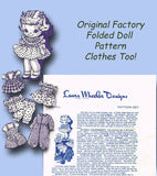 1950s Vintage Laura Wheeler Sewing Pattern 557 Uncut 10 Inch Lil Girl Sock Doll