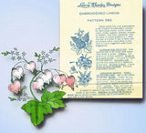 1940s Vintage Laura Wheeler Embroidery Transfer 582 Uncut Lilac Pillowcases