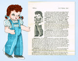 1940s Original Vintage Laura Wheeler Transfer Pattern 797 Uncut Cloth Doll