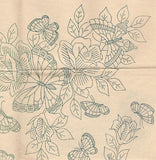 1940s Vintage Laura Wheeler Embroidery Transfer 851 Uncut Butterfly Floral Motif