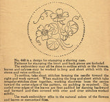 1910s Rare Uncut May Manton Embroidery Transfer 468 Shaving Case Pattern ORIG