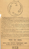 1910s Rare Uncut May Manton Embroidery Transfer 853 Art Nouveau Doily Case ORIG