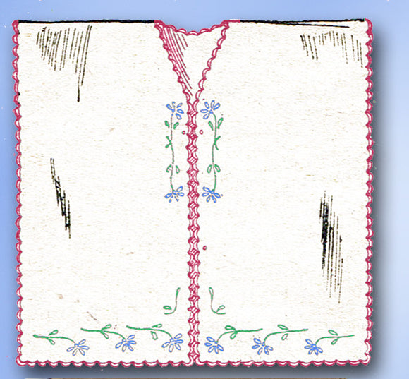 1910s Antique Uncut May Manton Combing Jacket Embroidery Transfer Pattern 933