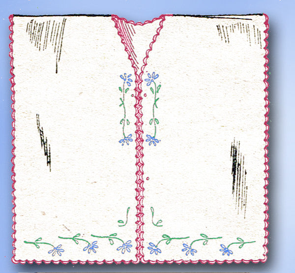 1910s Antique Uncut May Manton Combing Jacket Embroidery Transfer Pattern 933