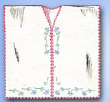 1910s Antique Uncut May Manton Combing Jacket Embroidery Transfer Pattern 933