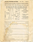 McCall 1012: 1930s Rare Maids Apron with Cap Collar Cuffs Vintage Sewing Pattern
