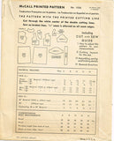 1940s Vintage McCall Sewing Pattern 1026 WWII Girls Embroidered Dress Size 8