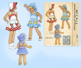 McCall 1030: 1940s Toddler Girls Pinafore Sun Dress Sz 2 Vintage Sewing Pattern