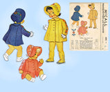1940s Original Vintage McCall Pattern 1082 Baby Girls Heirloom Coat & Bonnet Sz1