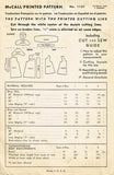 McCall 1121: 1940s Vintage McCalls Sewing Pattern Baby Heirloom Dress & Bonnet Size 1