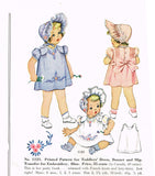 McCall 1121: 1940s Vintage McCalls Sewing Pattern Baby Heirloom Dress & Bonnet Size 1 vintage4me2