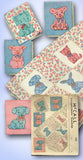 1940s Vintage McCall Kaumagraph Embroidery Transfer 1141 Uncut Crib Quilt Motifs