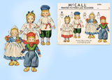 1940s Original Vintage McCall Pattern 1144 Uncut International Dolls & Clothes