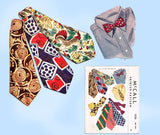 McCall's 1220: 1940s Rare Men's Tie Set One Size Fits All Vintage Sewing Pattern