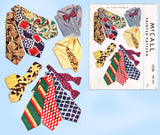 McCall's 1220: 1940s Rare Men's Tie Set One Size Fits All Vintage Sewing Pattern