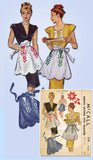McCall 1231: 1940s Misses Embroidered Apron Fits All Vintage Sewing Pattern