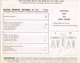 McCall 1312: 1940s Charming Misses Pieced Apron Fits All Vintage Sewing Pattern