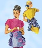 McCall 1313: 1940s Misses Bustle Back Apron Fits All Vintage Sewing Pattern