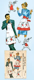 1940s Vintage McCall Sewing Pattern 1319 His and Hers Novelty Apron Fits All