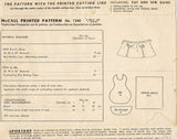 McCall 1340: 1930s Cute Baby Girls Circus Apron Size 1-3 Vintage Sewing Pattern
