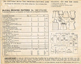 1940s Original Vintage McCall Pattern 1362 Sweetie Pie Baby Doll Clothes 24 Inch