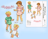 McCall 1393: 1940s Sweet Embroidered Baby Romper Sz 6mos Vintage Sewing Pattern