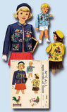 1940s Rare Original Vintage McCall Pattern 1464 Toddler Girls Mexican Jacket Sz6