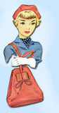 1940s Vintage McCalls Sewing Pattern 1470 Uncut Misses Hat & Purse Fits All