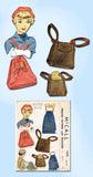 1940s Vintage McCalls Sewing Pattern 1470 Uncut Misses Hat & Purse Fits All