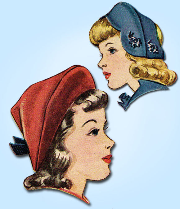 1940s Vintage McCall Sewing Pattern 1471 Uncut Toddler Girls Hat and Purse 21
