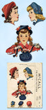 1940s Vintage McCall Sewing Pattern 1471 Uncut Toddler Girls Hat and Purse 21"H - Vintage4me2