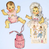 1940s Original Vintage McCall Pattern 1493 Rare 15in Dy-Dee Baby Doll Clothes