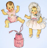 1940s Original Vintage McCall Pattern 1493 Rare 15in Dy-Dee Baby Doll Clothes