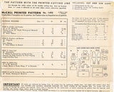 1940s Original Vintage McCall Pattern 1493 Rare 15in Dy-Dee Baby Doll Clothes