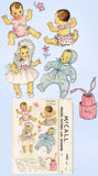 1940s Original Vintage McCall Pattern 1493 Rare 20in Dy-Dee Baby Doll Clothes