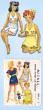 1950s Vintage McCall Sewing Pattern 1528 Toddler Girls 2 Piece Sun Suit Size 6