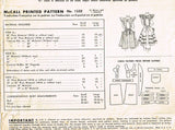 1950s Vintage McCall Sewing Pattern 1532 Uncut Mothers Pinafore Apron Sz 34 36 B