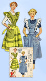 1950s Vintage McCall Sewing Pattern 1532 Uncut Mothers Pinafore Apron Sz 34 36 B