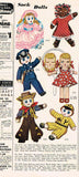 McCall 1575: 1950s Uncut Francine Soft Doll & Clothes Set Vintage Sewing Pattern