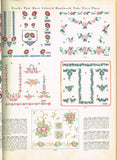 1920s Rare McCall Embroidery Transfer 1576 Uncut Flapper Floral Dress Trims ORIG