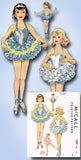 1950s Vintage McCall Sewing Pattern 1583 Toddler Girls Ballet Costume w Tutu Sz4