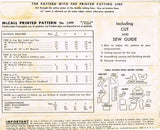 McCall's 1599: 1950s Toddlers Sun Suit Jacket & Cap Sz 3 Vintage Sewing Pattern