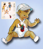 McCall's 1599: 1950s Toddlers Sun Suit Jacket & Cap Sz 3 Vintage Sewing Pattern