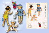 McCall's 1599: 1950s Toddlers Sun Suit Jacket & Cap Sz 3 Vintage Sewing Pattern
