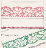 1950s VTG McCall Embroidery Transfer 1607 Uncut X-Stitch Floral Pillowcases - Vintage4me2