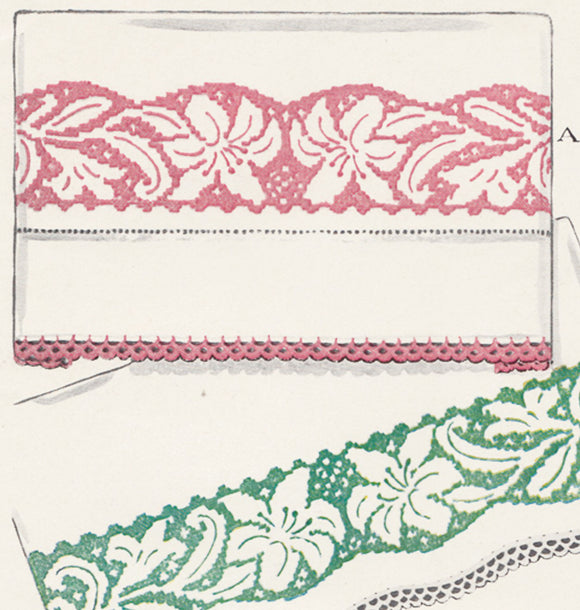 1950s VTG McCall Embroidery Transfer 1607 Uncut X-Stitch Floral Pillowcases - Vintage4me2
