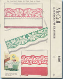 1950s VTG McCall Embroidery Transfer 1607 Uncut X-Stitch Floral Pillowcases - Vintage4me2